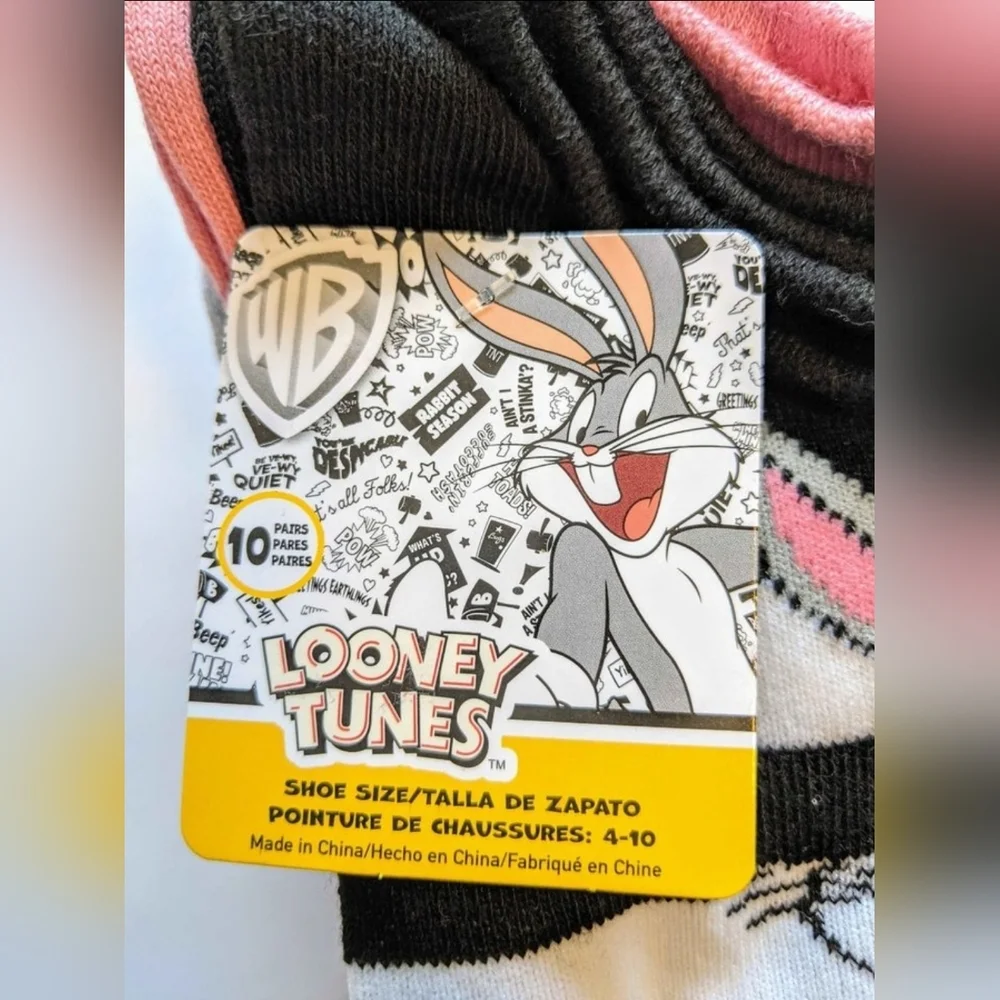 Warner Brothers‎ Bugs Bunny no show socks, 10 pairs New